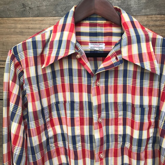 Men’s Vintage Plaid Shirt - Picture 1 of 5